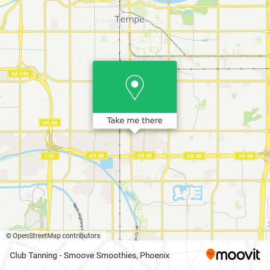 Club Tanning - Smoove Smoothies map