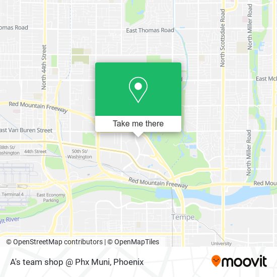 A's team shop @ Phx Muni map