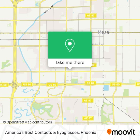 America's Best Contacts & Eyeglasses map