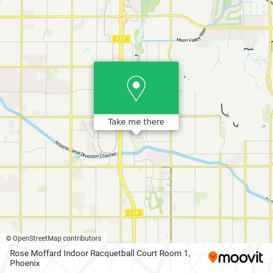 Mapa de Rose Moffard Indoor Racquetball Court Room 1