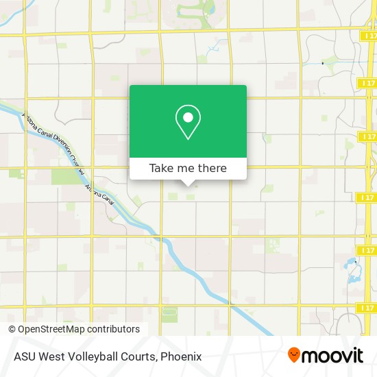 ASU West Volleyball Courts map