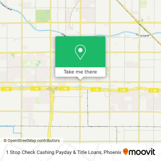 1 Stop Check Cashing Payday & Title Loans map