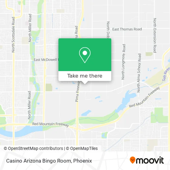Casino Arizona Bingo Room map