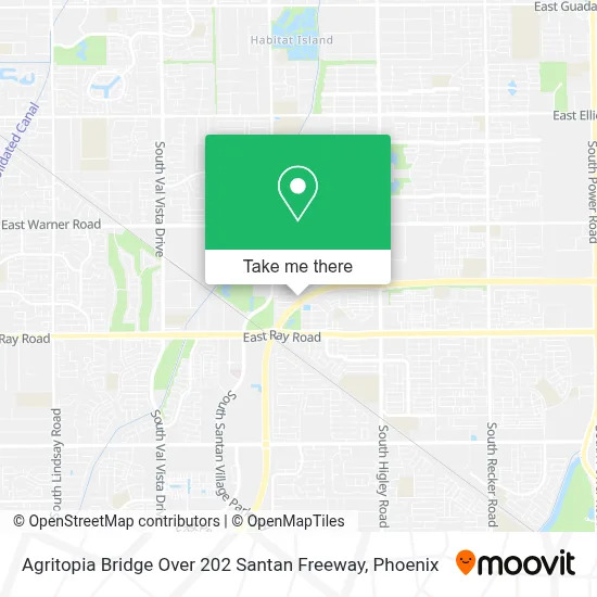 Agritopia Bridge Over 202 Santan Freeway map