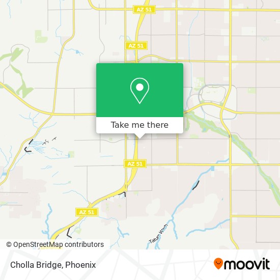 Cholla Bridge map