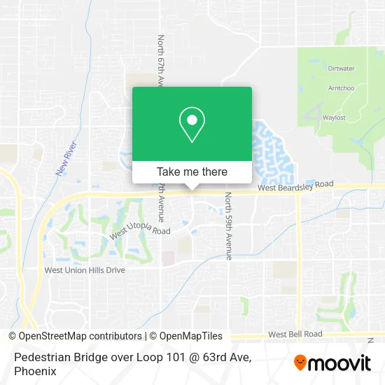 Mapa de Pedestrian Bridge over Loop 101 @ 63rd Ave