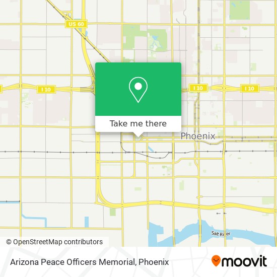 Arizona Peace Officers Memorial map