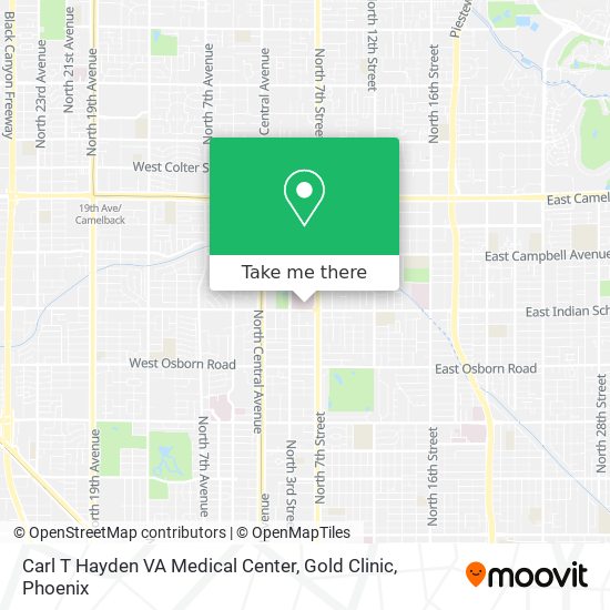 Mapa de Carl T Hayden VA Medical Center, Gold Clinic