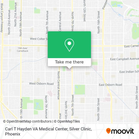 Carl T Hayden VA Medical Center, Silver Clinic map