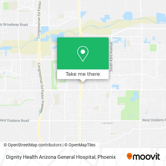 Mapa de Dignity Health Arizona General Hospital