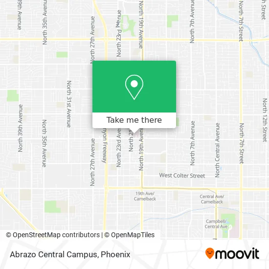 Abrazo Central Campus Map How To Get To Abrazo Central Campus In Phoenix By Bus Or Light Rail?