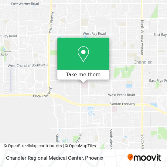 Chandler Regional Medical Center map