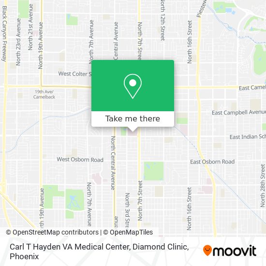 Carl T Hayden VA Medical Center, Diamond Clinic map