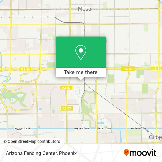 Arizona Fencing Center map