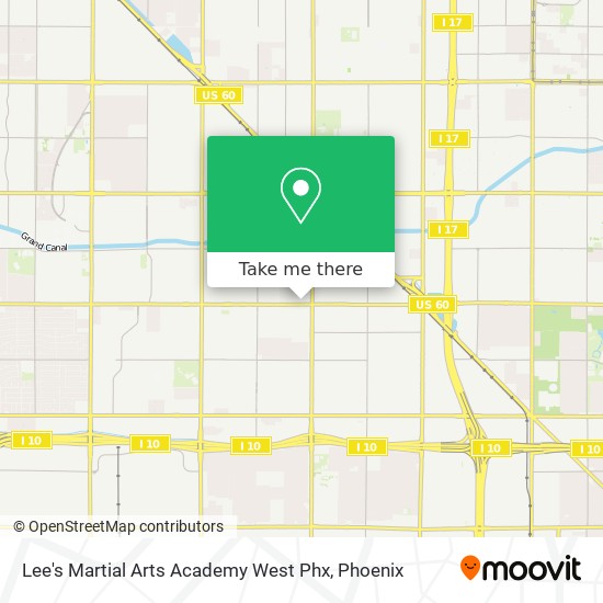 Lee's Martial Arts Academy West Phx map