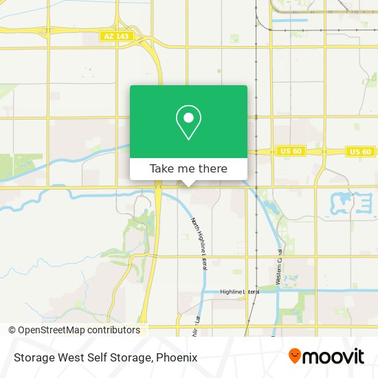 Storage West Self Storage map