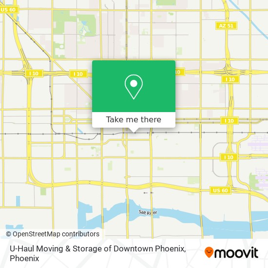 Mapa de U-Haul Moving & Storage of Downtown Phoenix