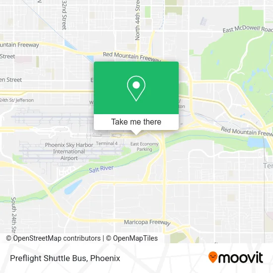 Preflight Shuttle Bus map