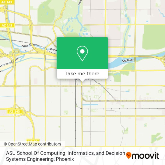 Mapa de ASU School Of Computing, Informatics, and Decision Systems Engineering