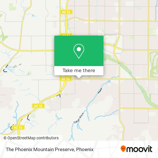 Mapa de The Phoenix Mountain Preserve