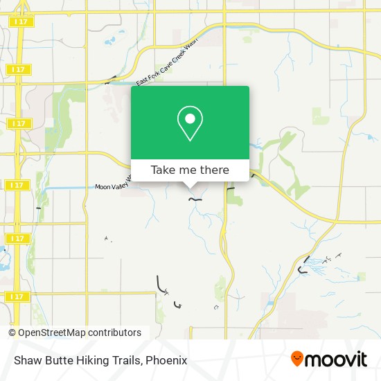 Mapa de Shaw Butte Hiking Trails