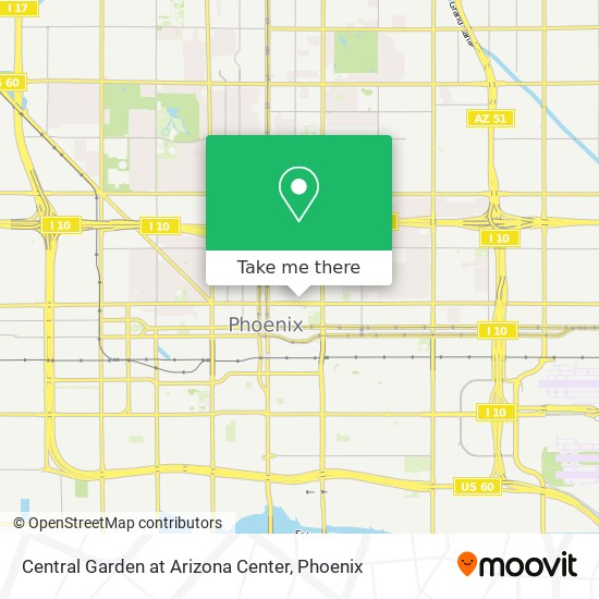 Central Garden at Arizona Center map