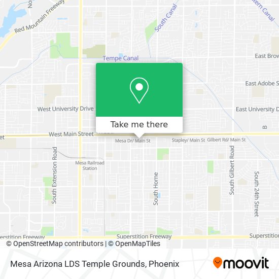 Mesa Arizona LDS	Temple Grounds map