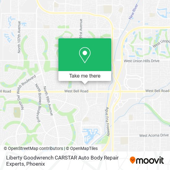 Liberty Goodwrench CARSTAR Auto Body Repair Experts map