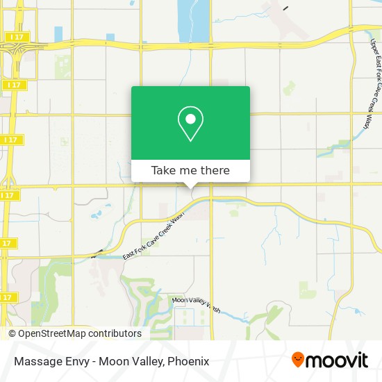 Mapa de Massage Envy - Moon Valley