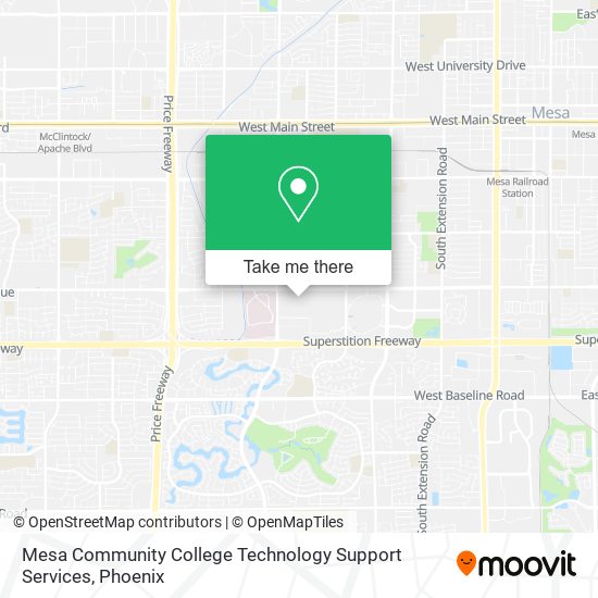 Mesa Community College Technology Support Services map