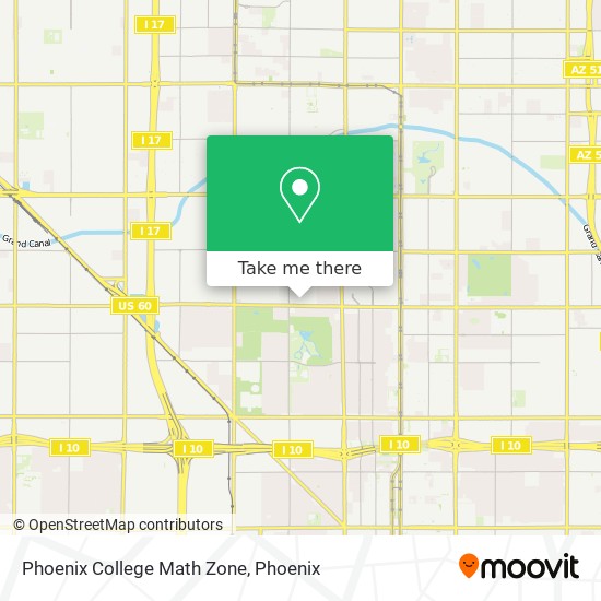 Mapa de Phoenix College Math Zone