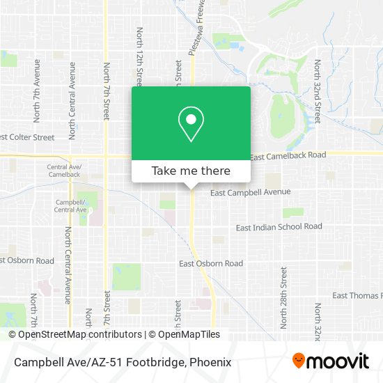 Mapa de Campbell Ave/AZ-51 Footbridge
