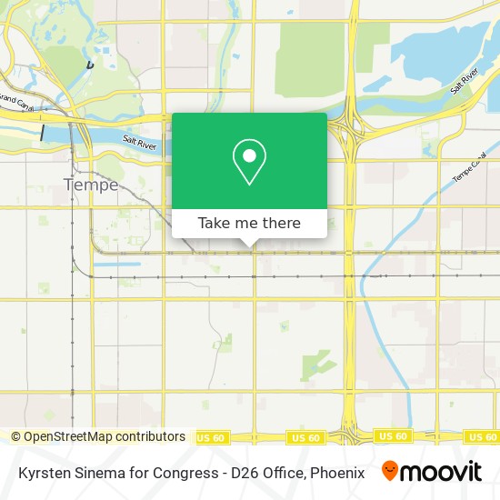 Mapa de Kyrsten Sinema for Congress - D26 Office