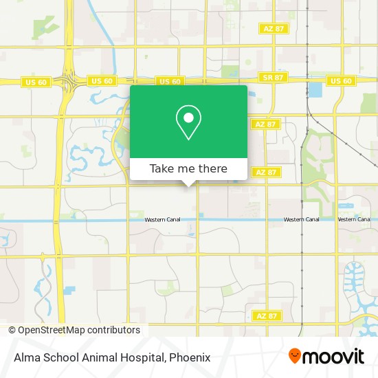 Alma School Animal Hospital map