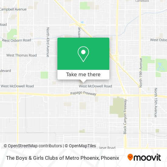 The Boys & Girls Clubs of Metro Phoenix map