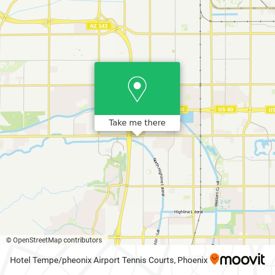 Hotel Tempe / pheonix Airport Tennis Courts map