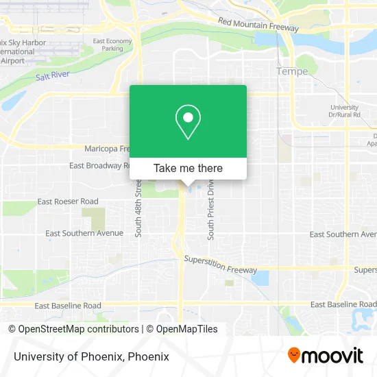 University of Phoenix map