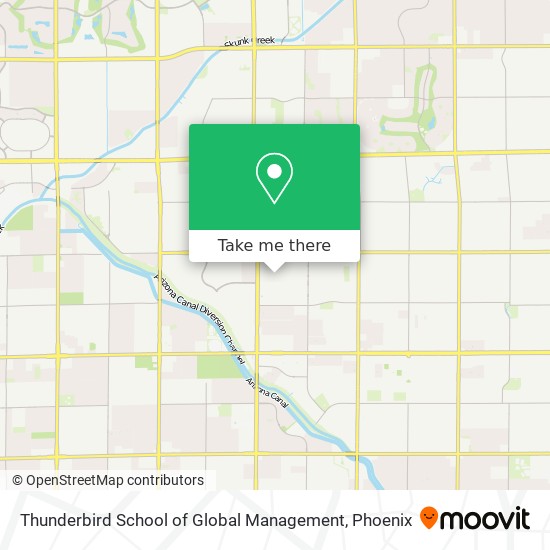 Thunderbird School of Global Management map