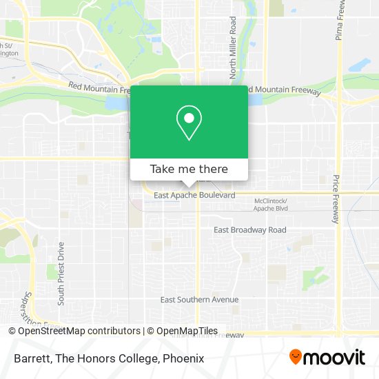 Barrett, The Honors College map