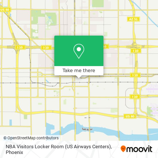 Mapa de NBA Visitors Locker Room (US Airways Centers)