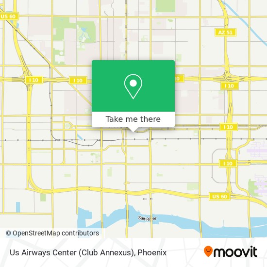 Mapa de Us Airways Center (Club Annexus)
