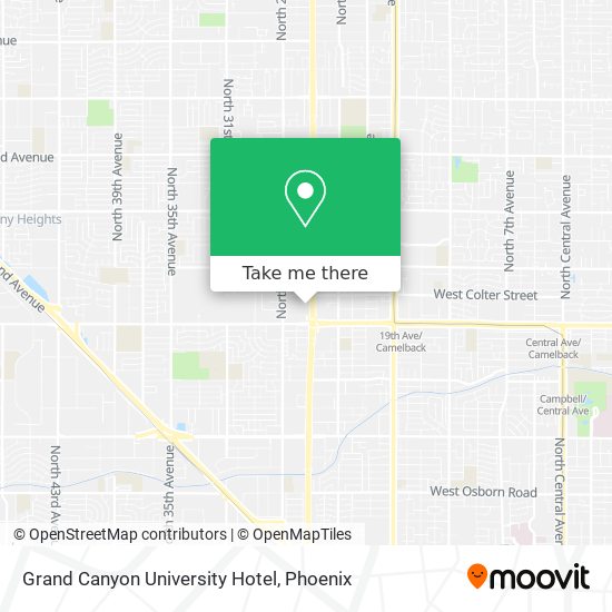 Grand Canyon University Hotel map