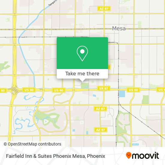 Fairfield Inn & Suites Phoenix Mesa map