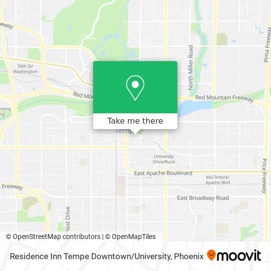 Mapa de Residence Inn Tempe Downtown / University