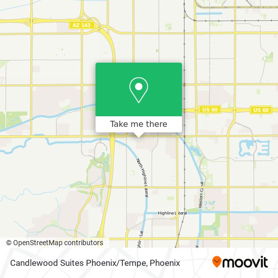 Mapa de Candlewood Suites Phoenix / Tempe