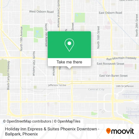 Mapa de Holiday Inn Express & Suites Phoenix Downtown - Ballpark