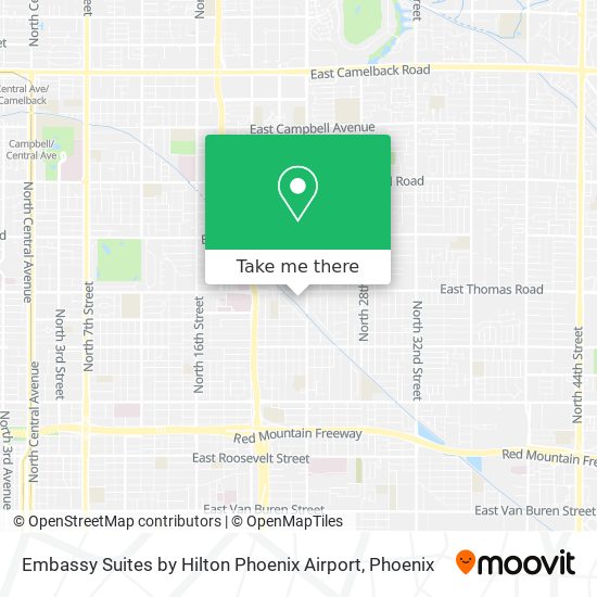 Mapa de Embassy Suites by Hilton Phoenix Airport