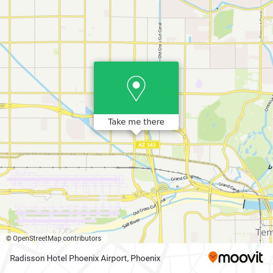 Radisson Hotel Phoenix Airport map