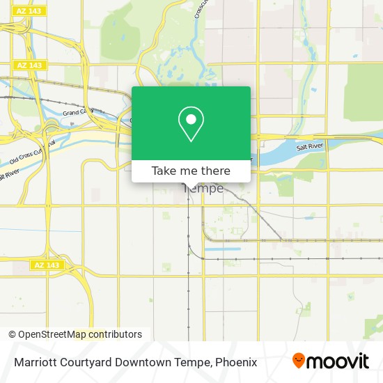 Marriott Courtyard Downtown Tempe map