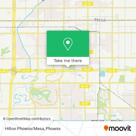 Hilton Phoenix/Mesa map